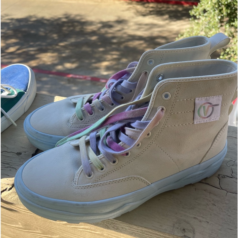 Vans multi colored hi tops